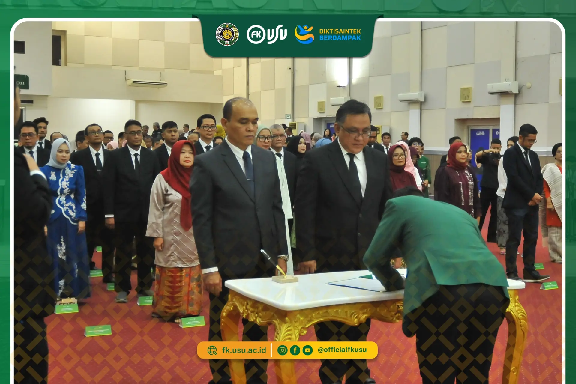 Heads and Secretaries of Departments and Study Programs at the Faculty of Medicine USU Officially Inaugurated